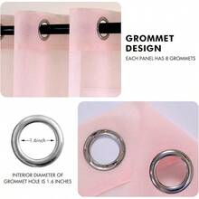 MIULEE 2 paneles de cortinas semitransparentes de color café chocolate, elegantes ojales en la parte superior, cortinas de gasa/tratamiento de lino con textura para recámara, sala de estar (54 x 72 - Rosa - Ver 5