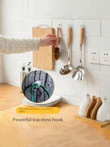 10/20/30 Ganchos de pared autoadhesivos transparentes, ganchos de cuerno de cristal poderosos sin rastro, ganchos autoadhesivos sin perforación, ganchos para pared, puerta y organización de cocina y baño de autocaravana