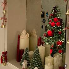 Décoration de Noël verte multi-tailles, simulation de sapin de Noël, décoration de vacances, atmosphère de maison, peut être utilisé à l'intérieur et à l'extérieur - Vert - Voir 9