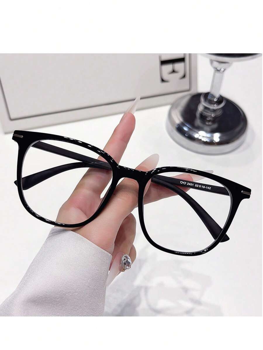 1 par de montura de gafas casuales unisex, de material de policarbonato, de moda para todas las estaciones