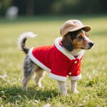 Lindo disfraz de perro, disfraz navideño, ropa para gato, disfraz para cachorro, sudaderas cálidas, ropa para cachorros - Rojo - Ver 3