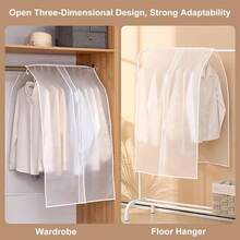 2/1 pieza Fundas transparentes para prendas con cremallera, fundas antipolvo para perchas para el hogar, almacenamiento de armario en dormitorio