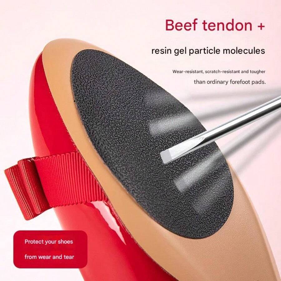 1Pair Sole Anti-Slip Mat Rubber Anti-Wear Anti-Fall High Heel Leather Anti-Slip Patch High Heel Sole Patch