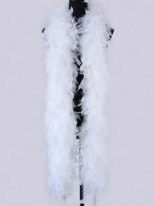 1 件 2 码长人造羽毛 Chandelle 围巾，天然蓬松围巾，活力茶会狂欢生日派对婚礼装饰照相亭服装道具舞蹈装扮 DIY 工艺品 - 48G - 查看 5