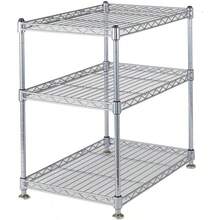 同志社 Luminous 超轻型 3层 调味料架 香料架 水槽下方收纳 宽45.5×深30.5×高46.5厘米 可变置物架 迷你置物架 承重30千克 防锈处理 防锈 可用水清洗 厨房架 杆径12.7毫米 WH30453 - 写真の通り - チェックする 2