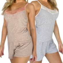 Kit With 3 Comfortable Cotton Pajamas Striped Without Pads Direct From The Factory - 彩色 - 查看 4