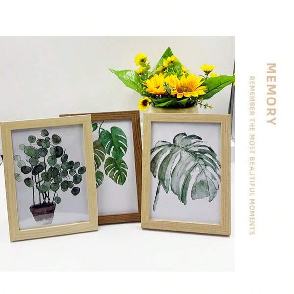 1 Stück DIY Fotorahmen, Bilderrahmen, Tischdekoration, Fotowand, 5 Zoll, 6 Zoll, 7 Zoll, 8 Zoll, 10 Zoll A4, einfacher hängender Holzrahmen