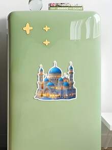 1 件沙特阿拉伯国庆亚克力冰箱贴，磁性，适用于冰箱、汽车、笔记本电脑、头盔等，采用标志性天际线设计，室内装饰，适合作为新年和节日礼物 - 多色B - 查看 10