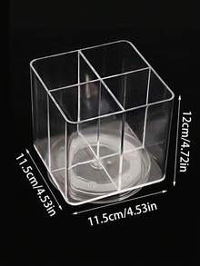 1个透明饮料包收纳盒，桌面旋转茶包咖啡分隔收纳盒，可重复使用的咖啡站、橱柜、食品储藏室、台面、办公室、厨房、化妆品盒收纳盒。