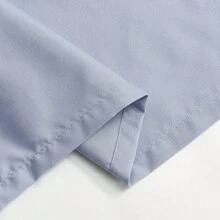 Victorian Ruffle Fabric Shower Curtain, Vintage Handcrafted Bow Tie Bath Curtain For Master Bathroom, Ruched Microfiber Bathroom Curtain With 12 Buttonholes, 72" W X 72" H - Fog Blue - View 7