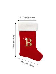 Large Christmas Stocking, Christmas Decoration English Letter Small Pendant, Letter Socks, Cartoon Gift Bag For Children