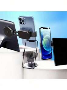 360° Rotatable Foldable Car Phone Holder - Magnetic Mount Upgrade Your Tesla! - Black - View 11