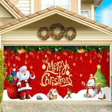 1Pc 3-Square-Meter New Christmas Backdrop Cloth, Party Decoration Banner, Made Of Polyester Material, Featuring A Cute And Fresh Christmas Scene Pattern, Garage Banner Hanging Flag, Suitable For Christmas-Themed Parties, Family Gatherings, Birthday Party Decorations, Daily Decorations, And More.