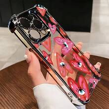 Funda de Teléfono Corazón Ojo del para 17 16 15 14 13 12 11 Pro X XR XSMAX 8 Plus, a prueba de golpes, transparente, cubierta trasera suave - Colores mixtos - Ver 1