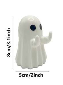 1 pièce Figurine de fantôme d'Halloween, décoration de fantôme, statue de fantôme amusante, figurine de fantôme mignonne, statue de fantôme, décoration d'Halloween pour cadeaux, accessoires, décoration de table maison, nouveaux cadeaux de l'année
