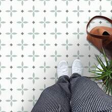 10/20 PIEZAS Baldosas de piso autoadhesivas de 20.32cm x 20.32cm, piso de vinilo impermeable, piso DIY, adecuado para baño, cocina, chimenea, casa de mascotas, escaleras, dormitorio, pared/verde/blanco/negro/verde claro