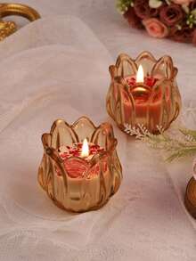 Halloween, Christmas, Exquisite Glass Tulip Scented Candles, Tulip Candle Glass, Suitable For Wedding Venues, Wedding Gifts, Halloween Holiday Venues, Restaurants, Living Rooms, Yoga Studios, Meditation, Birthday Candles, Mother's Day Gifts, Valentine's Day Gifts, Birthday Gifts, Adult Gifts, Wedding Candles, Home Decoration, Room Decoration, Fragrance Enhancement And Deodorization. Souvenir Gift