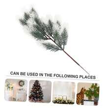 1 PIEZA Ramas de pino artificial verdes Plantas de pino Accesorios DIY para guirnalda, corona de Navidad y decoración del hogar y el jardín (las camisetas se envían al azar), decoraciones de boda, ramos de flores, decoración de otoño para el hogar, decoraciones de otoño para el hogar