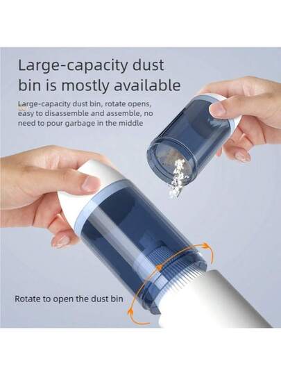 OBOVAY Car Stofzuiger Cleaner Cleaning Supplies, Cordless held Powerful Portable Cleaner, Rechargeable Home Free Accessories. Interior Cleaning, Computer Desktop Cleaning. Small Size, Easy To Store, Take Out The Dust Cup, Straight (Brushless Type Upgraded, Upgraded Suction Power) view 9