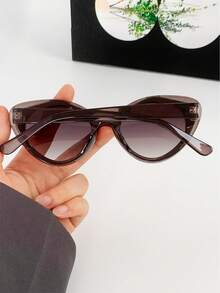 1 pieza Gafas de moda poligonales para mujer, gafas casuales versátiles y minimalistas para uso diario