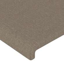vidaXL Headboard With Edges 93x16x78/88 Cm Fabric Taupe