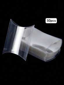 20/50/100/150/200 piezas Caja de regalo de almohada transparente de PVC, caja de embalaje de plástico adecuada para cumpleaños, boda, fiesta