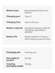 Lenovo LE209 Bluetooth Earphones, Half In-Ear Bluetooth 6.0 Stereo Surround Sound, High-Quality Music & Gaming, Long Battery Life, Clear Calling Microphone, Comfortable Silicone Wireless Earbuds, Compatible With Smartphones & Computers - Nhiều màu - Xem 10