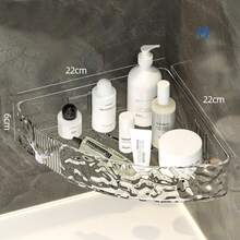Shampoo Holder Bathroom Shelves No Hole Acrylic Horn - Xám - Xem 2