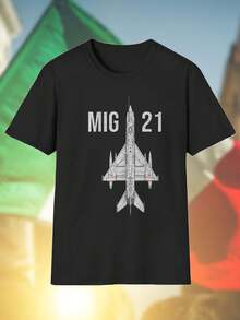 Maglietta Uomo MIG 21 Cotone Manica Corta Casual Moda Estiva Comfort Quotidiano Idea Regalo Must Have Stile  Offerta Imperdibile