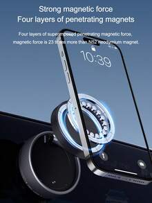 WOWSSYO Suport magnetic pentru telefon auto cu vid, tijă de susținere din aliaj de zinc, compact și portabil, forță magnetică puternică fixată ferm, suport pentru telefon mobil nu numai pentru utilizare în mașină, ci și pentru diverse scene. Compatibil cu iPhone, telefon Android, cadou pentru ziua de naștere, familie, accesorii auto pentru prieteni