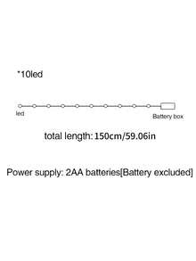 迷人的 LED 圣诞灯串 - 10LED 圣诞老人、雪人等 - 非常适合室内节日装饰、派对和卧室氛围装饰品雪人适合室内节日圣诞节