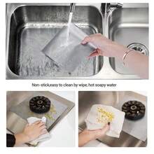 Protectores para estufas de gas (10 piezas), antiadherentes, reutilizables, resistentes al calor y fáciles de limpiar.