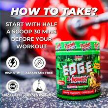 Psycho Pharma Strongest High Stim Preworkout Powder - Edge Of Insanity - Most Intense Pre Workout Supplement For Pumps, Strength, Energy And Feel Good Focus Rivals Famous PWOs Of The Past - Flavor Name - View 7