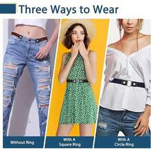 1/2/4 件弹性腰带，可调节无扣腰带适合牛仔裤，隐形弹力腰带，男女通用，纤细腰身 - 无扣舒适设计，可调节且有弹性，完美贴合牛仔裤和裤子 - 增强您的身体轮廓，复古弹性腰带 - 无扣，隐形贴合，男女通用，舒适弹力，通用尺寸 - 彩色 - 查看 5