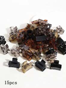 15/20/30 chiếc kẹp tóc hình hoa nhỏ, màu cà phê, kẹp tóc mái, phụ kiện tóc (Một kích cỡ nghĩa là 20 chiếc) Kẹp hàm, kẹp tóc, kẹp cài tóc, kẹp càng cua, kẹp tóc mùa thu đông cho trang phục đi nghỉ mát, phụ kiện cần thiết cho nữ mùa hè đi biển - Nhiều màu - Xem 9