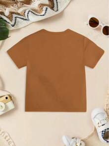 Camiseta Infantil Estampada bobbee goods para pintura Blusinha Menina 100% algodão - Castanho - Visão 2