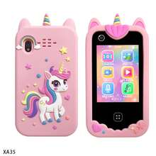 Giocattolo per bambini con telefono da 2,8 pollici, con doppia fotocamera e registrazione video HD, giochi educativi divertenti + lettore musicale, regalo perfetto per Natale e compleanno (include scheda di memoria da 8GB)