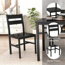 Modern Farmhouse Style 5-Piece Dining Room Table And Chairs Set, Rectangle Small Kitchen Table Set With 4 Chairs And Storage Rack, Particle Board Top And Metal Frame Dinette Set For 4, Space-Saving Design Bar Table Set - Đen/Đen - Xem 8
