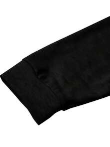 2026 Valentine Outfits For Women Women's Black Hoodie - Another Day Shining Cute Hamster Face Pattern, Soft Daily Sweatshirt, Machine Washable Casual Clothing Essential - Ideal Gift For Cat Lovers, Fun Text Design, Comfortable Fit Loose And Comfortable Valentine's Day - màu đen - Xem 5