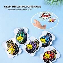 5/10/50/100pcs Exploding Surprise Grenade Party Poppers,Simulation Automatic Explosion Inflatable Grenade, Prank Game Air Blast Bag,Funny Gag Gifts For April Fools, Christmas, New Year Celebration, Weddings Halloween Party Props (Color Random) - Multicolor - View 7