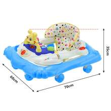 Height Adjustable Zigzag Walker - Blue - View 3