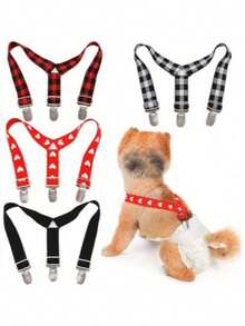 1pc Dog Diaper Harness Dress For Female Dogs, Adjustable Size Suitable For Small, Medium & Large Breeds - Multicolor - View 10