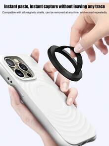 创意硅胶磁性手机支架，液态硅胶磁性指环握把，磁性手机支架，强力磁性指环握把防摔防滑兼容 、Android 手机，生日、家人、朋友礼物手机指环支架手机握把 - 彩色 - 查看 7