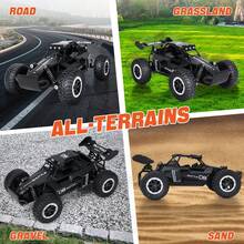 儿童遥控车，20 公里/小时高速遥控车，带 LED 灯，2.4GHz 怪物卡车玩具，1:16 可充电遥控车，适合男孩女孩的玩具车，圣诞节和生日礼物，3 4 5 6 7 8 9 岁以上 - 彩色 - 查看 7