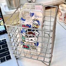 Metal Wire Storage Basket, Creative Desktop Organizer Basket, Wrought Iron Storage Rack, Office Desk Organizer Basket - Coffee Capsule Storage Box - Multi-Function Desktop Storage Box - Bathroom Toiletries Storage - Suitable For Kitchen, Bathroom, Living Room, Bedroom, Office And Other Spaces, Desktop Organizer, Storage Box, Tissue Box, Cosmetic Storage Box, Pen Holder, Essential For Back To School - Multicolor - View 9