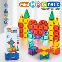 迷你磁性积木带铁盒，26/56 件旅行装磁铁积木玩具套装，便携式积木玩具，益智学习感官玩具，适合 3 岁以上男孩女孩生日礼物 - 彩色 - 查看 3