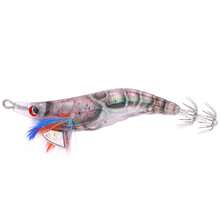 HENGJIA 2PCS 10.2cm 12.1g Squid Bait Artificial Jigging Lures Slow Sinking Squid Hooks Sea Fishing Octopus Cuttlefish Luminous Tackle Lure