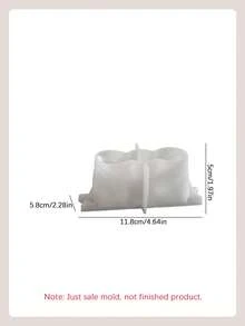 1PC Bow Candlestick Silicone Mold DIY Creative Bow Aromatherapy Candle Holder Plaster Mould Home Decoration Gift Ornaments Epoxy Resin Mold Handicraft Making Casting Molds - White - View 13