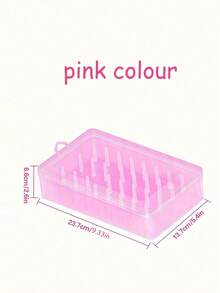 Organisateur de rangement pour 42 bobines de fil à coudre, boîte de rangement en plastique transparent pour fils à broder, étui de transport portable pour travaux d'aiguille avec poignée pour couture DIY et fournitures de couture