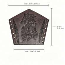 2pcs/Set Faux Leather Armor Gauntlets Medieval Wrist Guards Viking Arm Bracers LARP Accessories, Wristband Arm Cuff For Men